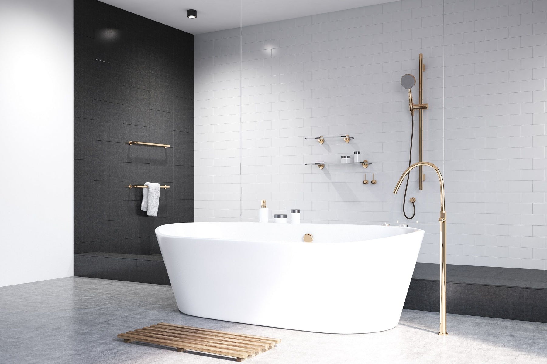 fristående badkar comfornette badrumsinspiration modernt